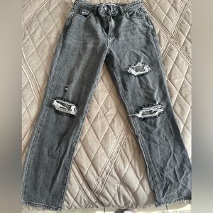 PacSun Faded Black Ripped Mom Jeans